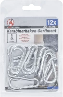 Karabiner készlet | 5 x 50 mm | 12 darabos