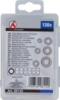 Rugós alátét készlet | Ø 4 - 12 mm (belső átmérő) | 130 darabos