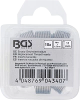 Tartalék menetes betétek | M11 x 1,5 mm | 10 darabos
