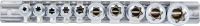 Dugókulcskészlet, E-profil | 6,3 mm (1/4") / 10 mm (3/8") | E4 - E16 | 10 darabos