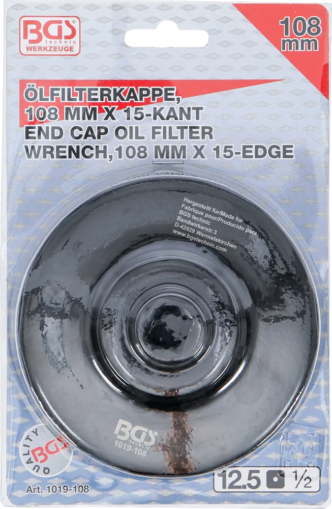 Olajszűrőkulcs | 15 élű | Ø 108 mm | Iveco, Renault, Scania, Volvo
