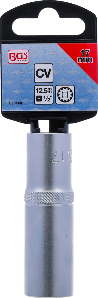 Dugókulcs - Gear Lock, mély | 12,5 mm (1/2") | 17 mm