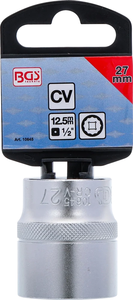 Dugókulcs, tizenkétszögletű | 12,5 mm (1/2") | 27 mm