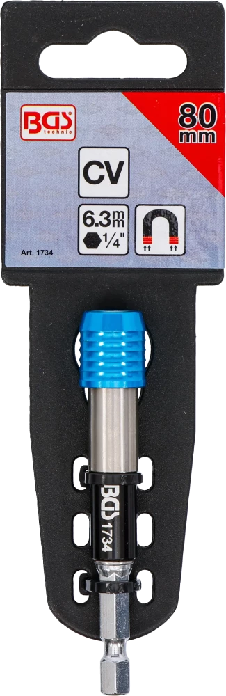 Automatikus csavarfej-befogó | Belső hatszögletű 6,3 mm (1/4") | 80 mm