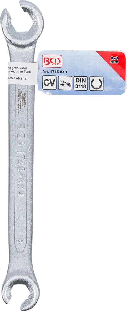 Chave de luneta dupla aberta | 8 x 9 mm 8 mm | 9 mm