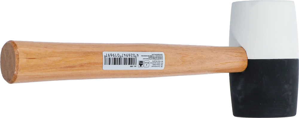 Gumikalapács | Hickory nyéllel | fekete-fehér fejű | Ø 63 mm | 840 g