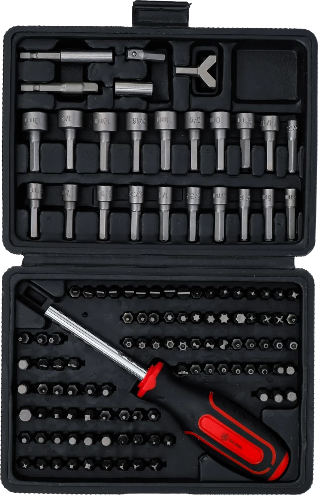 Univerzális behajtó készlet | Külső hatszögletű 6,3 mm (1/4") | 122 darabos