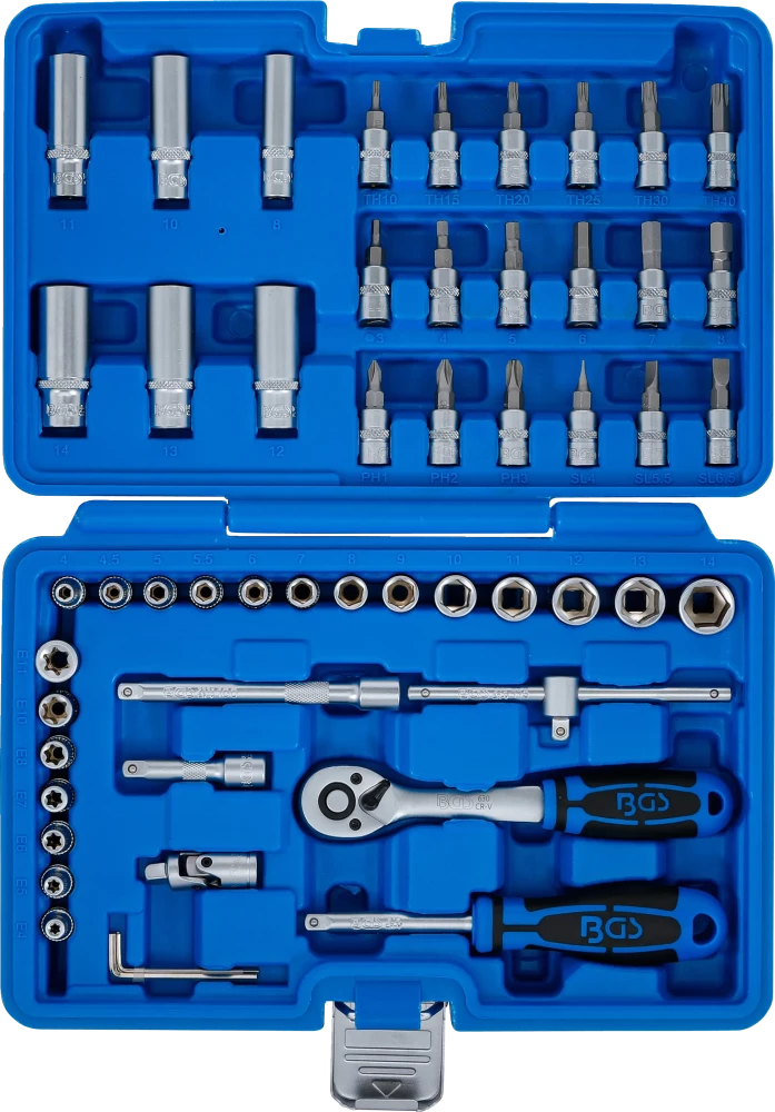Dugókulcskészlet | 6,3 mm (1/4") | 53 darabos