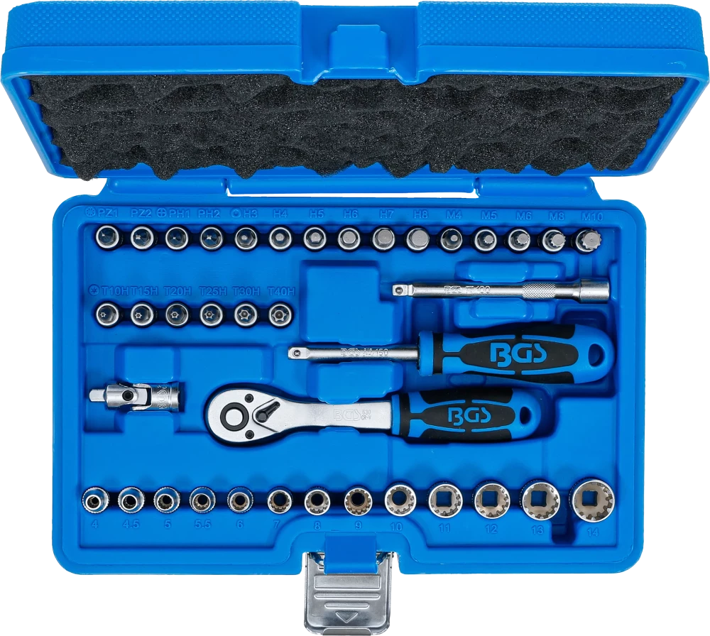 Dugókulcskészlet, Gear Lock | 6,3 mm (1/4") | 38 darabos