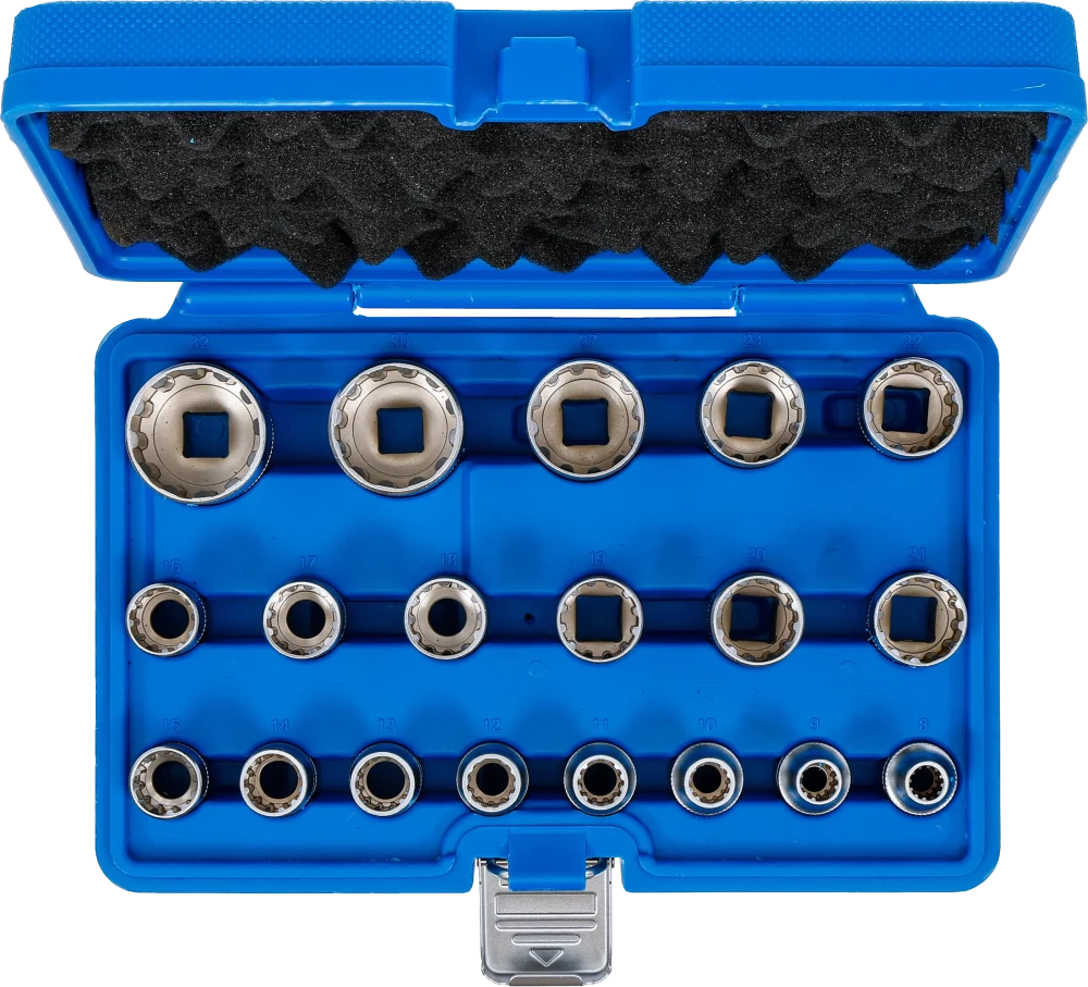 Dugókulcskészlet, Gear Lock | 12,5 mm (1/2") | 19 darabos