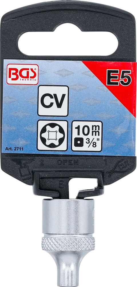 Dugókulcs E-profil | 10 mm (3/8") | E5