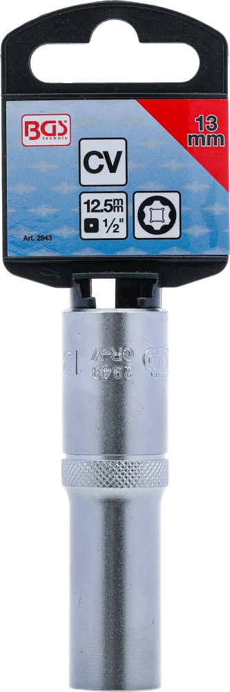 Dugókulcs, Super Lock, mély | 12,5 mm (1/2") | 13 mm