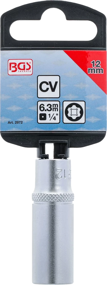 Dugókulcs, Super Lock, mély | 6,3 mm (1/4") | 12 mm