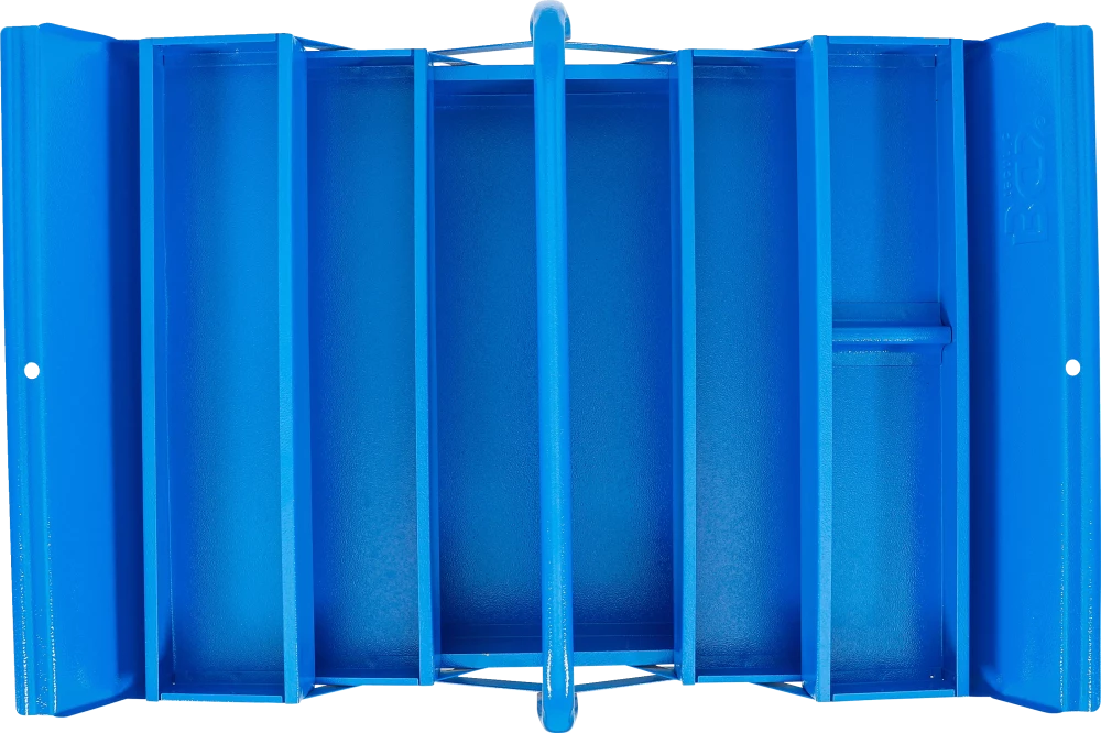 Fém szerszámosdoboz | üres | 420 x 200 x 200 mm | 5 rekeszes