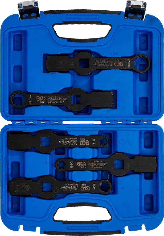 Ütő csillagkulcs-készlet | tizenkétszögletű / E-profil (Torx) | 5 darabos