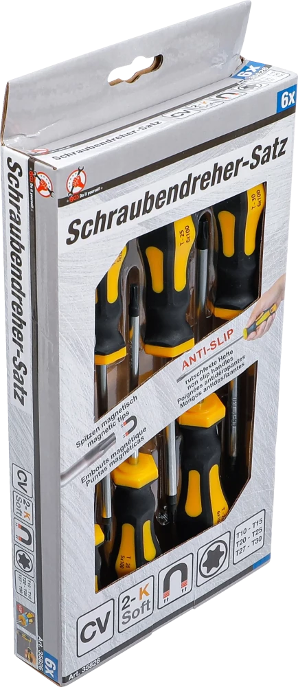 Csavarhúzó készlet | T-profil (Torx) T10 - T30 | 6 darabos