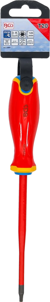 VDE csavarhúzó | extra vékony hegy | T-profil (Torx) T20