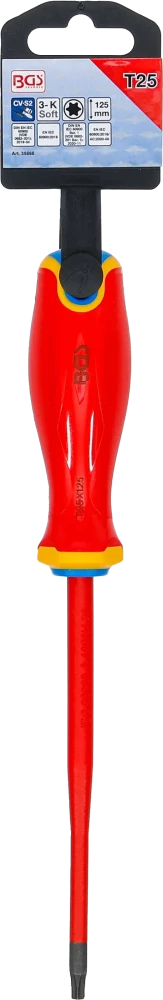 VDE csavarhúzó | extra vékony hegy | T-profil (Torx) T25