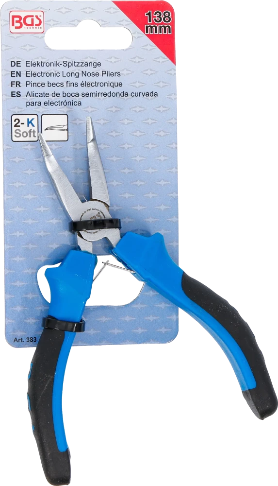 Elektronikai csípőfogó | hajlított | rugóval | 138 mm