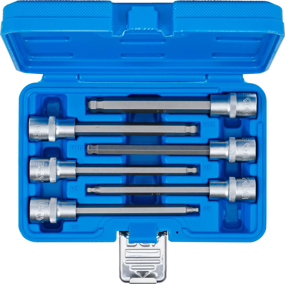 Behajtófej-készlet | 12,5 mm (1/2") | Belső hatszögletű gömbfejes 5 - 12 mm | 6 darabos