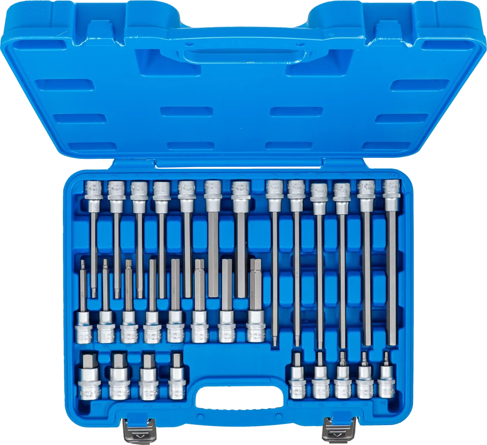 Behajtófej-készlet | 12,5 mm (1/2") | Belső hatszögletű | 30 darabos