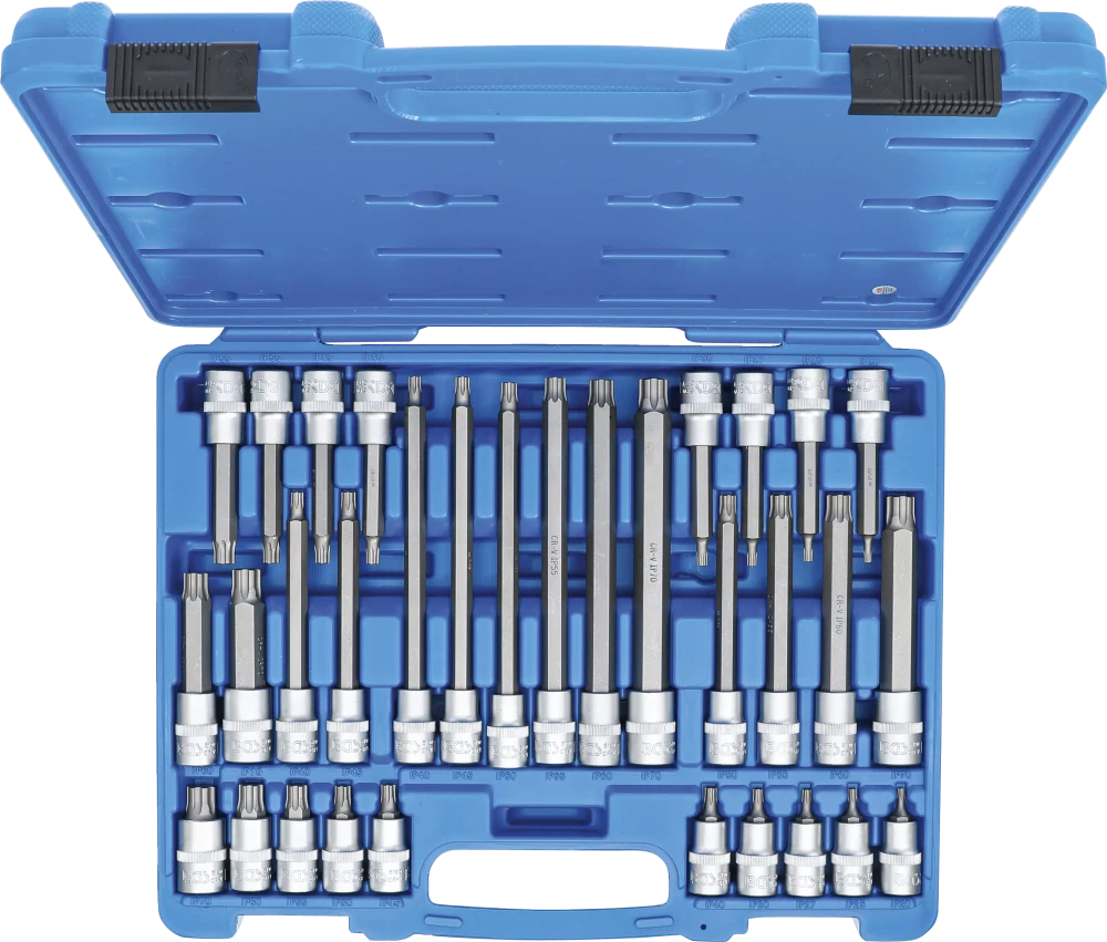 Behajtófej-készlet | 12,5 mm (1/2") | TP-profil (Torx Plus) TP20 - TP70 | 32 darabos