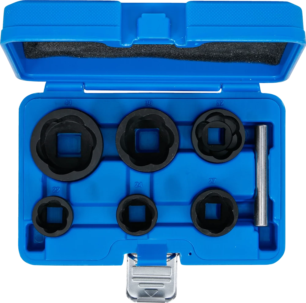 Spirálbites dugókulcskészlet / csavarkiszedő | 12,5 mm (1/2") + 20 mm (3/4") | 22 - 41 mm | 6 darabos