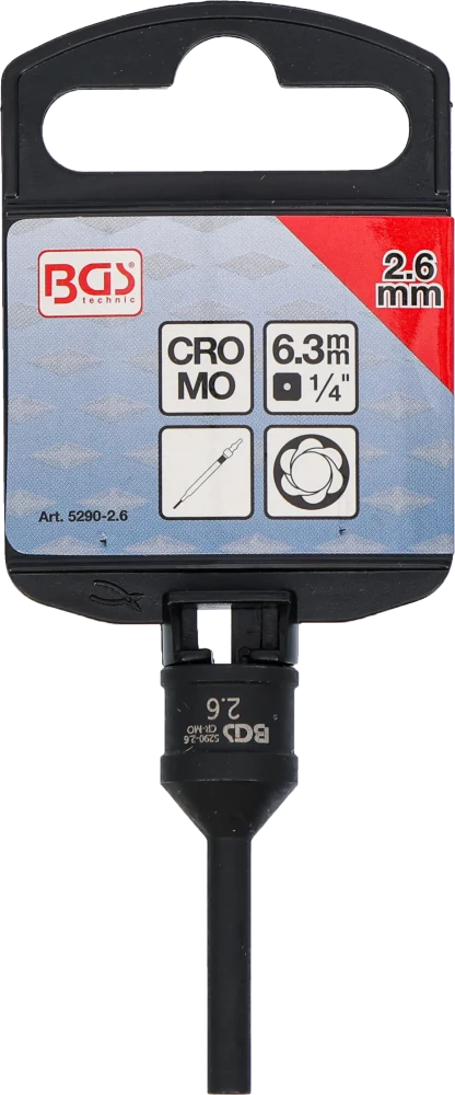 Izzítógyertya elektróda kiszedő betét | 6,3 mm (1/4") | 2,6 mm