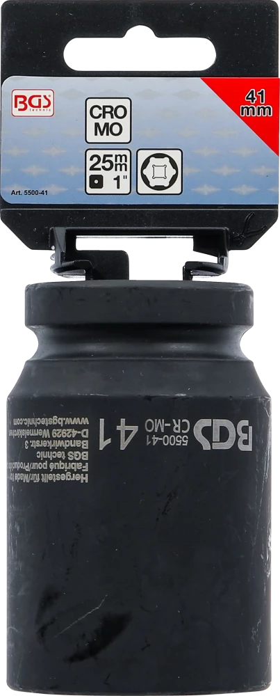 Levegős dugókulcs hatszögletű, mély | 25 mm (1") | 41 mm