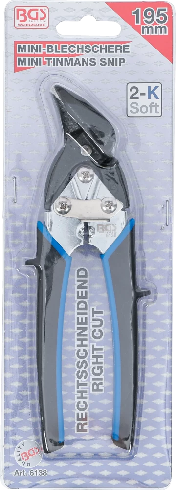 Miniatűr karosszéria lemezolló | jobbos | 195 mm