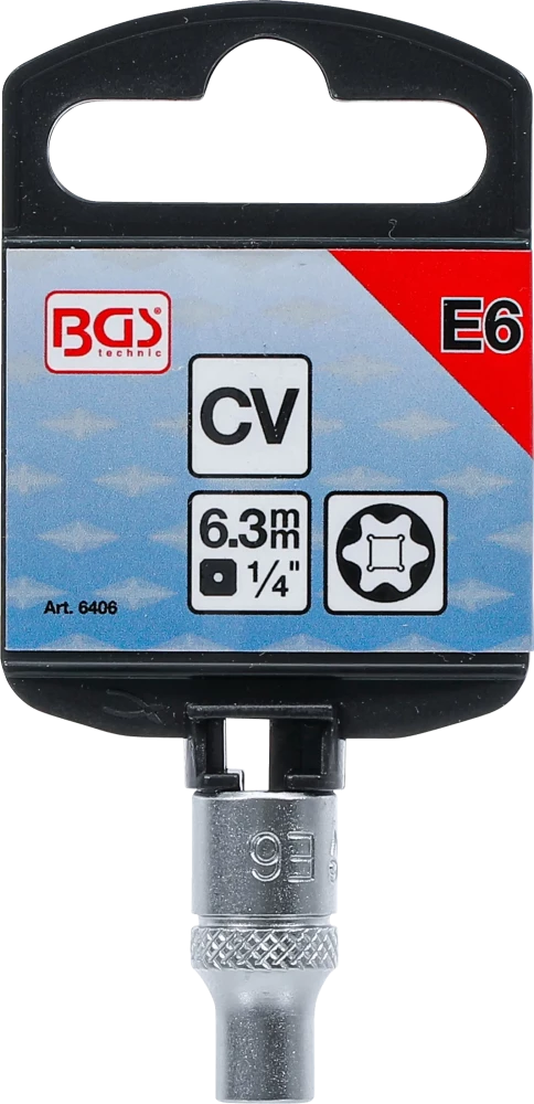 Dugókulcs E-profil | 6,3 mm (1/4") | E6