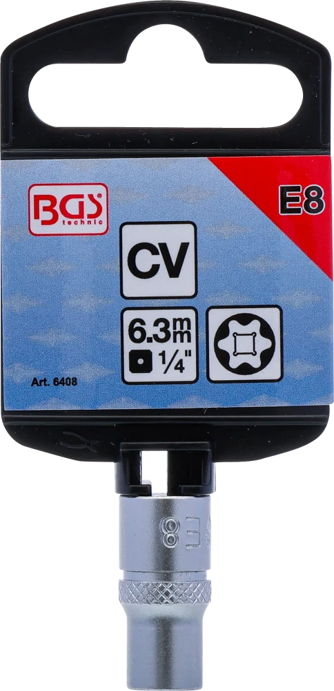 Dugókulcs E-profil | 6,3 mm (1/4") | E8