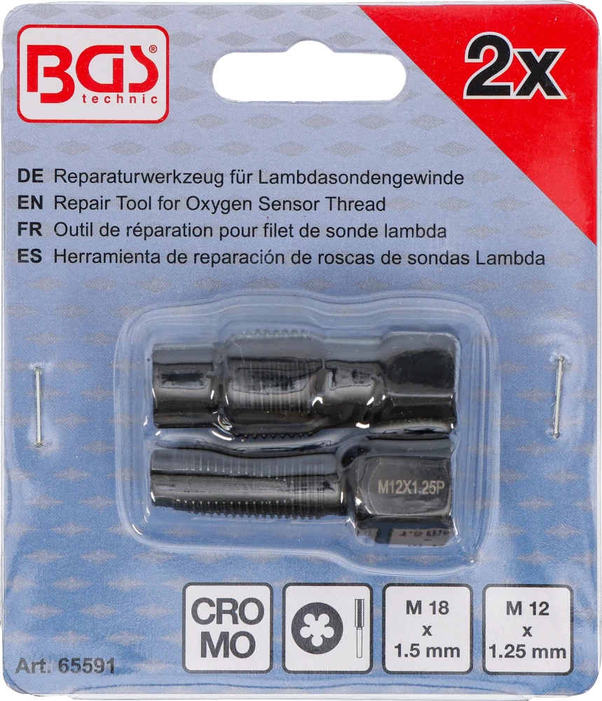 Lambda-szonda menetjavítókészlet | M18 x 1,5 mm | M12 x 1,25 mm | 2 darabos