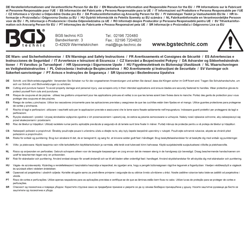 Conjunto de lâminas de substituição | para BGS 6665 | 5 peças 