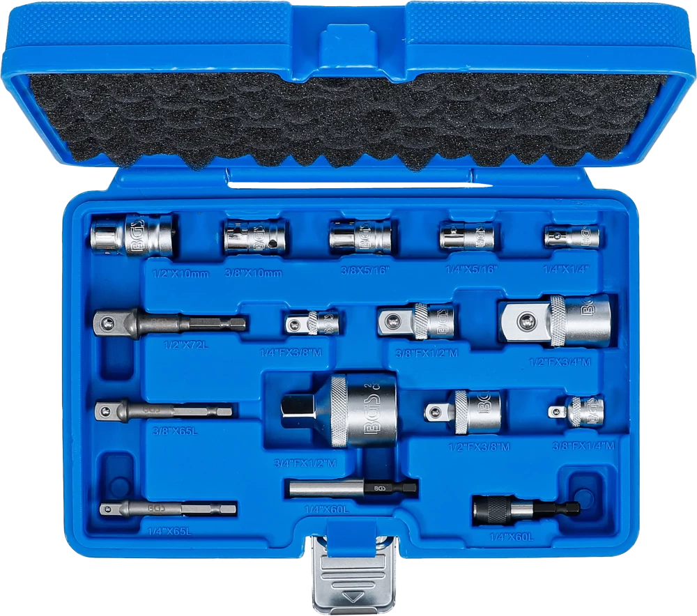 Behajtófej-adapter / dugókulcs-adapter készlet | 16 darabos