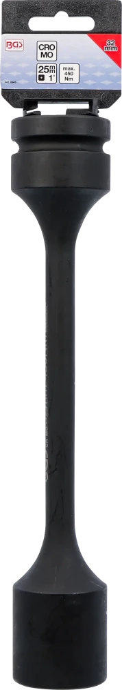 Torziós levegős dugókulcs hatszögletű | 25 mm (1") | 32 mm | 450 Nm