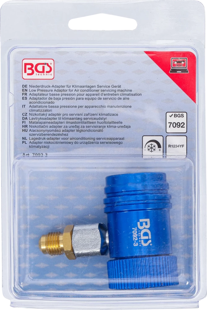 Alacsonynyomású adapter légkondicionáló szervizberendezéshez | R1234YF típus