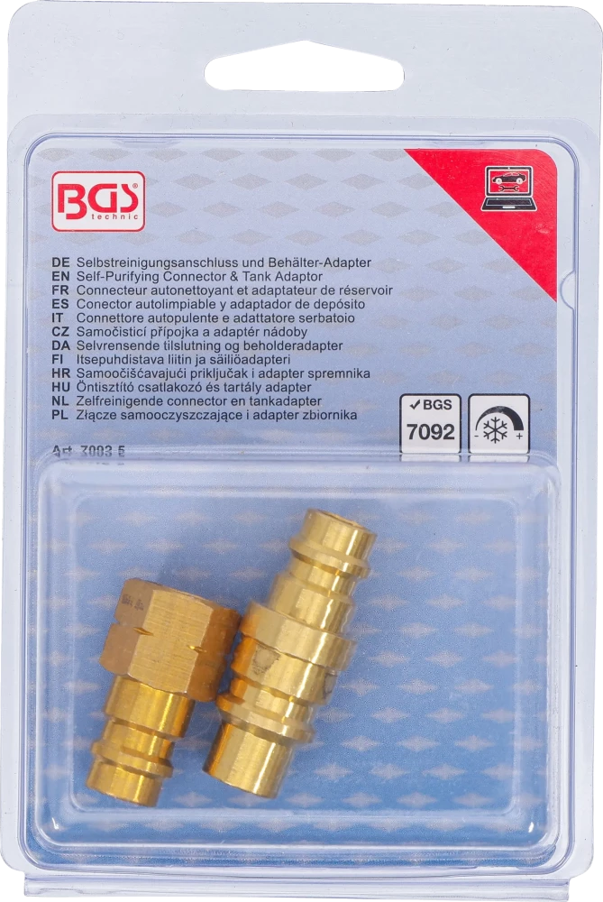 Öntisztító csatlakozó és tartály adapter | BGS 7092