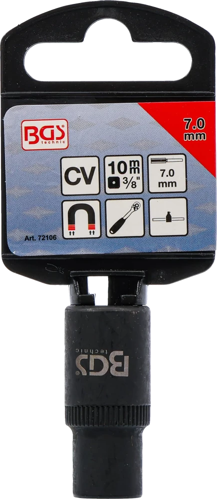 Menetfúró-befogó dugókulcsbetéthez | 10 mm (3/8") | 7,0 mm