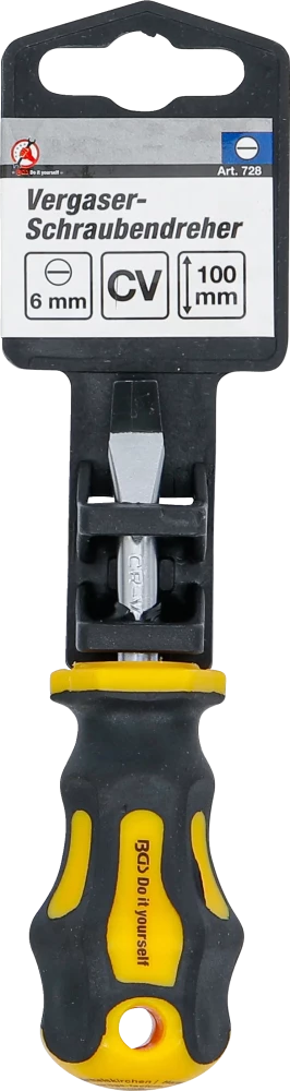 Csavarhúzó karburátorhoz | lapos 6 mm | Pengehossz 38 mm