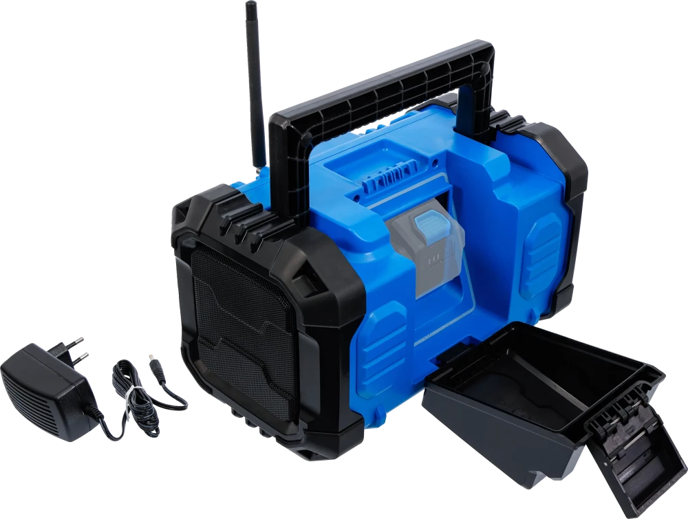 Akkumulátoros DAB rádió | hibrid | 18 V és 230 V | akkumulátor nélkül