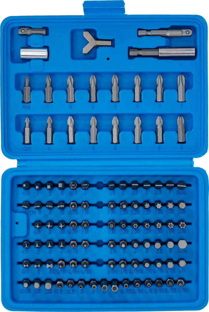 Behajtófej készlet | Külső hatszögletű 6,3 mm (1/4") | 100 darabos