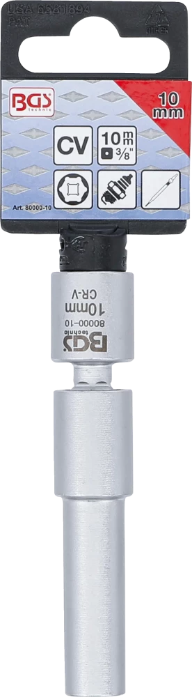 Izzó- és gyújtógyertya csuklóbetét | 10 mm (3/8") | 10 mm