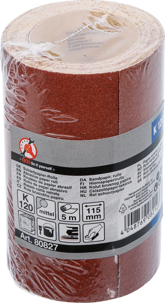 Csiszolópapír-tekercs | 115 mm x 5 m | 120-as szemcsefinomság