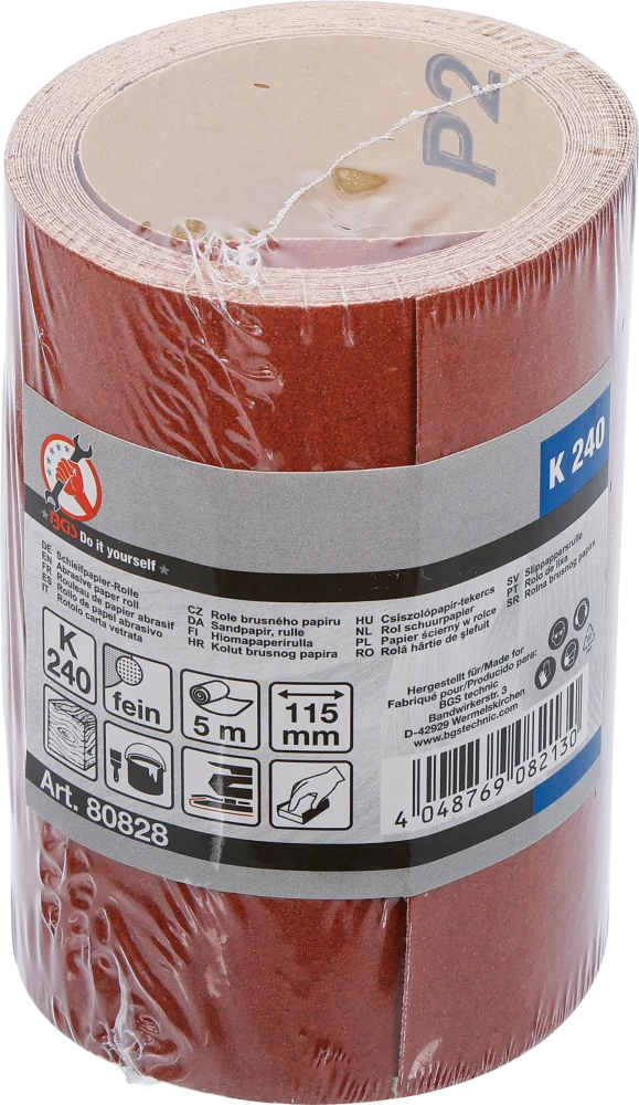 Csiszolópapír-tekercs | 115 mm x 5 m | 240-as szemcsefinomság