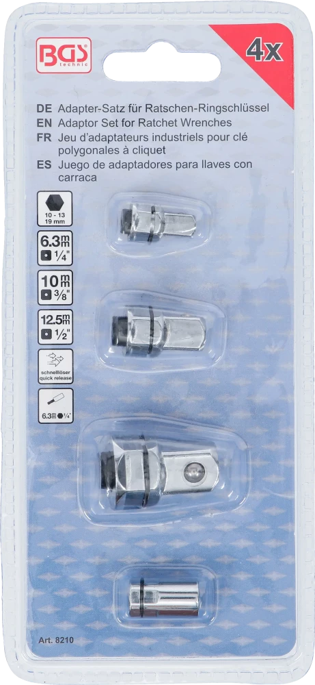 Adapter készlet racsnis csillagkulcshoz | 4 darabos