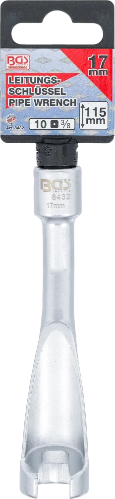 Speciális kulcs befecskendező vezetékekhez | BMW, Opel 2.5TD, Mercedes-Benz | 10 mm (3/8") | 17 mm
