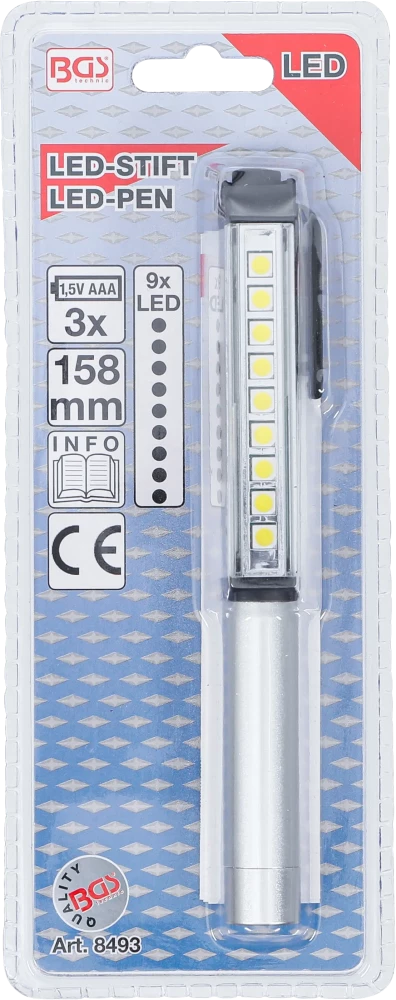 9 LED-es alumínium LED toll