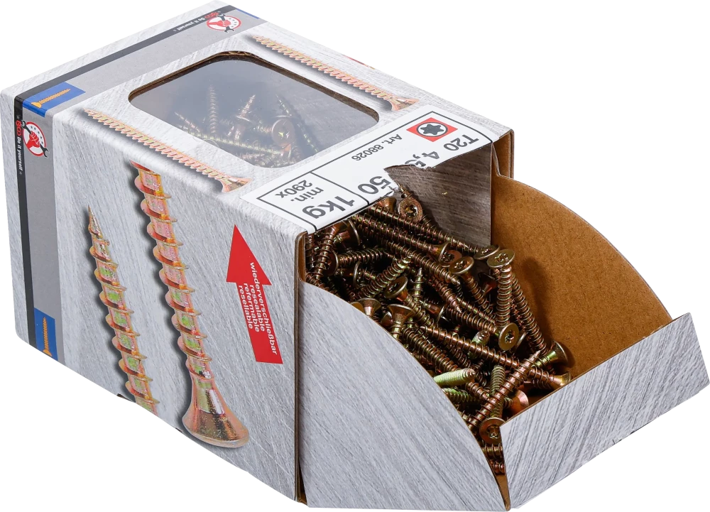 Univerzális csavarok | T-profil (Torx) T20 | 4,5 x 50 mm | 1 kg / 290 db