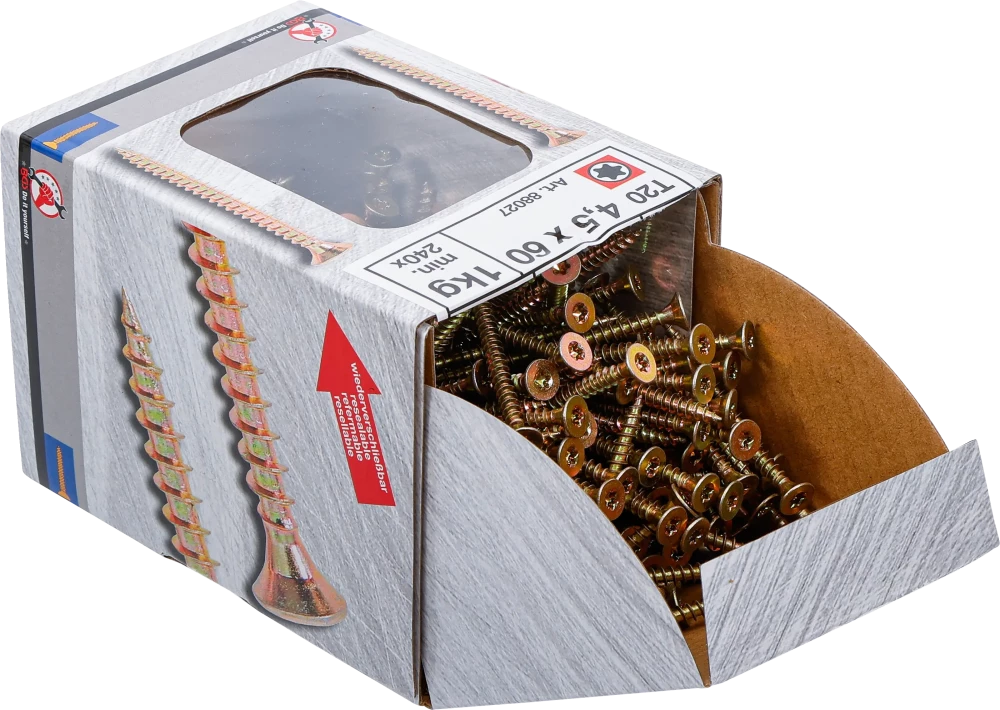 Univerzális csavarok | T-profil (Torx) T20 | 4,0 x 60 mm | 1 kg / 240 db